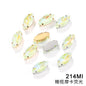 Horseeye 6*12mm/7*15mm Leaf Shape Mocha Fluorescent Quadangle Claw Rhinestone Diy Jewelry Material