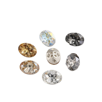 Starfall series high-end k9 quality, oval glass diamond, exquisite mobile phone case, clothing accessories, nail art DIY accessories