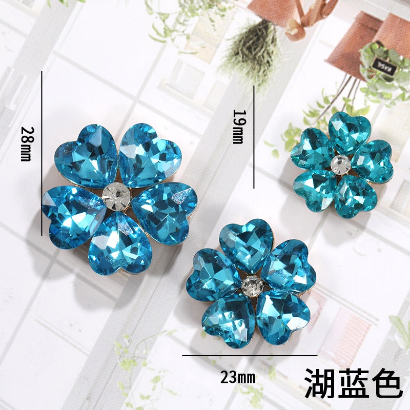 Golden Flower-Leaf Bridal Headpieces for Wedding Headband Bride Hair Pieces Crystal Flower Girl Hair Accessories Clothing Mobile Phone Case DIY Material