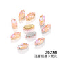 Horseeye 6*12mm/7*15mm Leaf Shape Mocha Fluorescent Quadangle Claw Rhinestone Diy Jewelry Material