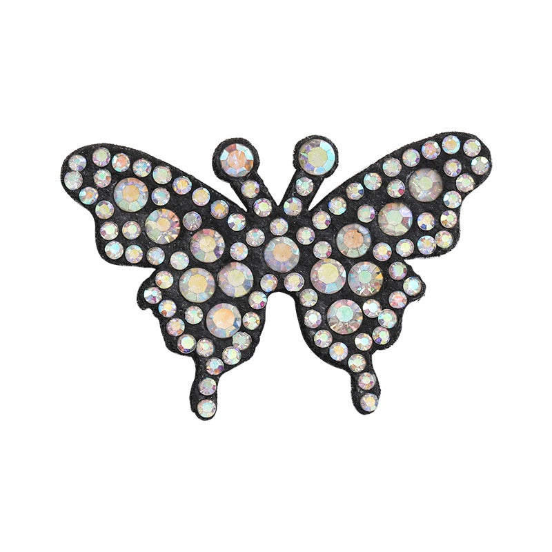 Cute Butterfly Bee Rabbit Crystal ABS Pearl Rhinestone Non-woven Fabric Patch for Decoration