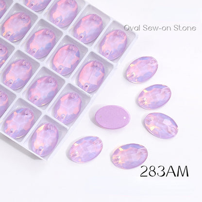 11*16/13*18/17*24mm Oval Shape K9 Glass Crystal Stones Sewing Rhinestones Buttons for Clothes Decoration