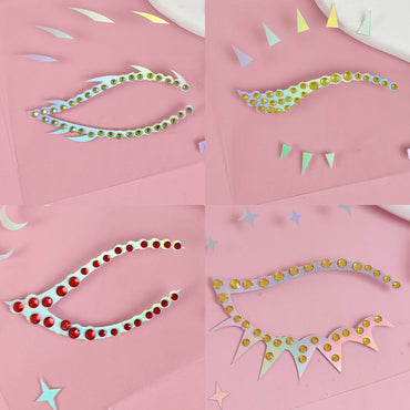 Laser Eye Patch Pearl Rhinestones Eye Acrylic Face Diamond Patch Paper