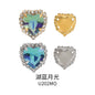 10PCS Heart Shape Buttons Glass Claw Crystal Around Edge Hand Sewn Rhinestone Diy Jewelry Accessories