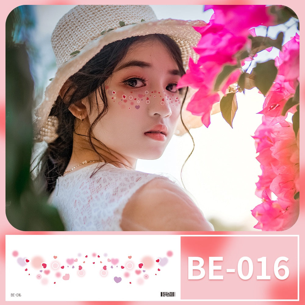 Blush makeup stickers Love Star Tattoo Sticker Cute Girl Face Sticker