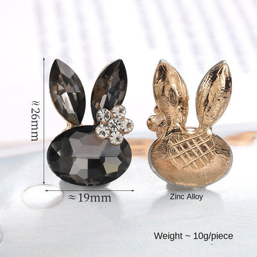 Faship Rhinestone Crystal Bunny Rabbit Pin Brooch Accessories for Easter