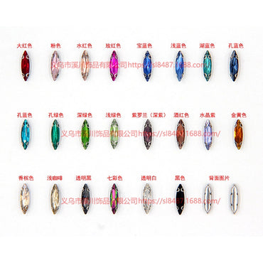 4*15mm Fine Horse Eyes Four Angle Claw Rhinestones Special Shape Crystal Rhinestones Hand Sewn Glass Rhinestones Anti-hook Claw Drill Accessories
