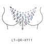 【ready Stock】Body Sticker Acrylic Chest Diamond Sticker Women Fake Tattoo Stickers Rave Party Dance Chest Decoration