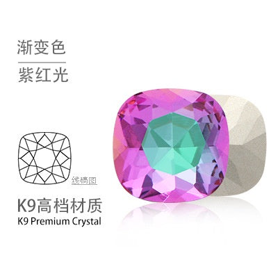 12mm Tip Bottom Special Shape Fat Square Crystal Diamond Tip Bottom Special Shape Glass Diamond Diy Jewelry Accessories Materials