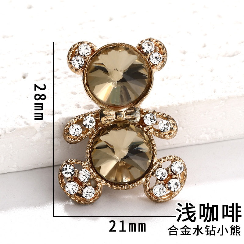 Crystal Bear Multi-color Diamond Bear Brooch DIY Accessories