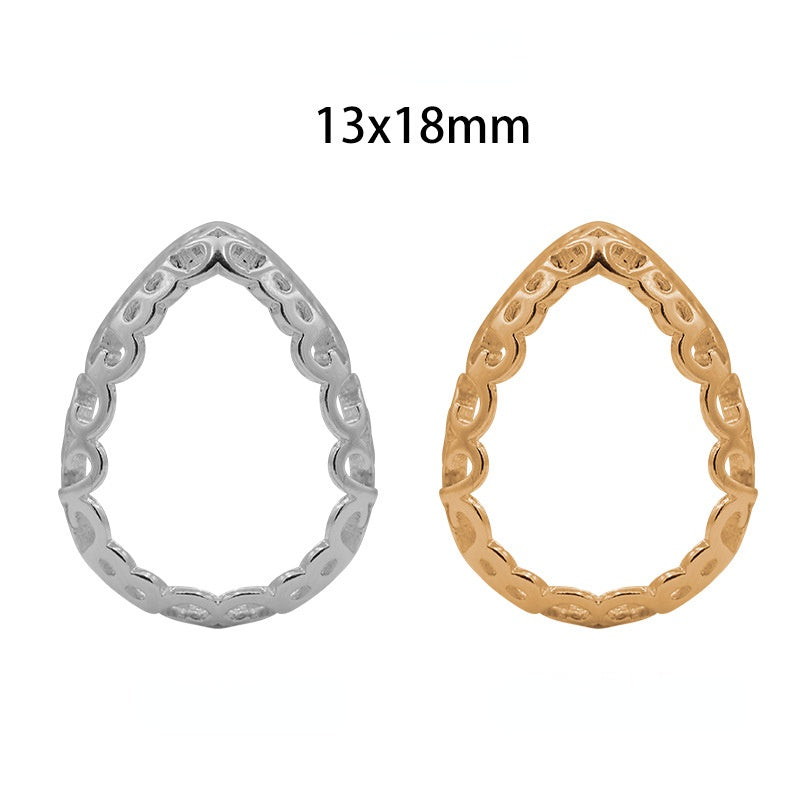 Golden/Silver Nest Shape Bottom/Sew on Rhinestone DIY Jewelry Making/Copper Material