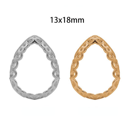 Golden/Silver Nest Shape Bottom/Sew on Rhinestone DIY Jewelry Making/Copper Material
