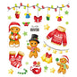 Face Stickers Christmas Cute Stickers Waterproof Children's Cartoon Glitter Snowflake Santa Claus