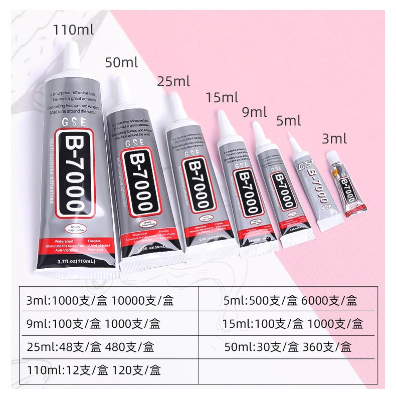 B7000 glue toothpaste glue sticker drill mobile phone case jewelry glue screen repair drill DIY accessories
