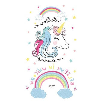 Hyuna Small Fresh Tattoo Stickers Cute Smiley Rainbow Lines Waterproof Tattoo Stickers Instagram Style