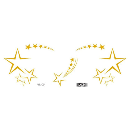 Gold Stickers Beauty Makeup Sweet Makeup Party Concert Gold Face with Waterproof Tattoo Stickers
