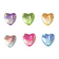 50PCS 4/6/8mm Resin Heart Mocha Fluorescent Nail Nail Patch  Ice Through Love Decoration