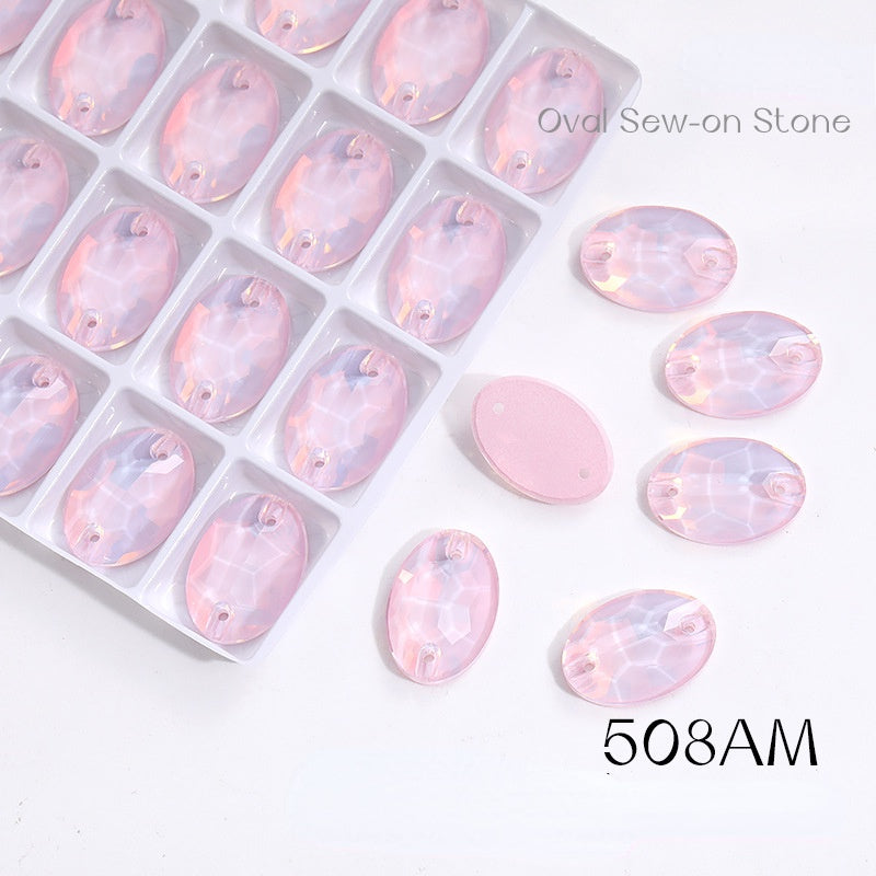 11*16/13*18/17*24mm Oval Shape K9 Glass Crystal Stones Sewing Rhinestones Buttons for Clothes Decoration