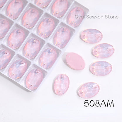 11*16/13*18/17*24mm Oval Shape K9 Glass Crystal Stones Sewing Rhinestones Buttons for Clothes Decoration