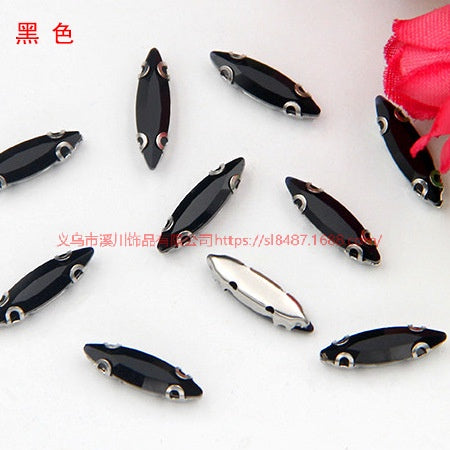 4*15mm Fine Horse Eyes Four Angle Claw Rhinestones Special Shape Crystal Rhinestones Hand Sewn Glass Rhinestones Anti-hook Claw Drill Accessories
