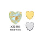 TonyBead 12mm love rhinestone, heart-shaped mocha fluorescent peach heart four-corner claw drill DIY jewelry accessories hand-sewn pointed bottom drill sticker drill