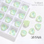 Fat Triangle Mocha Series Garment Sew on Rhinestone Glass Crystal Button for Clothing Jewelry Making