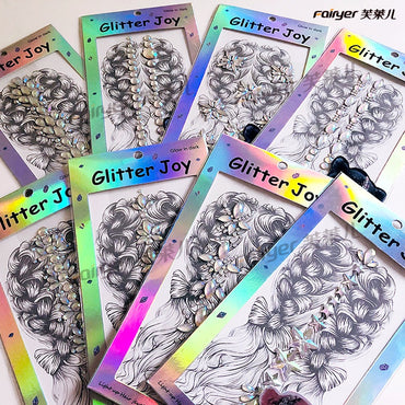 Glow Hair Rhinestone Paste Makeup Creative Face Tattoo Paste Music Festival Halloween Face Glow-in-the Dark Rhinestone