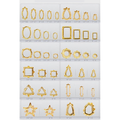 Multi Shapes Silver Copper Hollow Bottom With Holes Base for K9 Rhinestone Handmade Jewelry Accessories