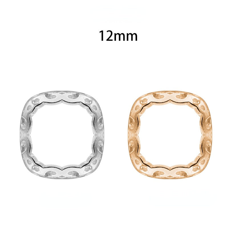 Golden/Silver Nest Shape Bottom/Sew on Rhinestone DIY Jewelry Making/Copper Material