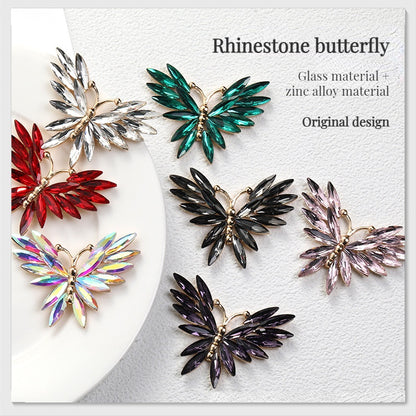 Full of Diamond Crystal Butterfly Alloy Cell Phone Case DIY Crocs Accessories