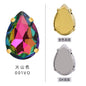 10 * 14/13 * 18mm water drop claw diamond, gold/silver bottom support four-claw crystal claw diamond, hand-sewn rhinestone, clothing accessories
