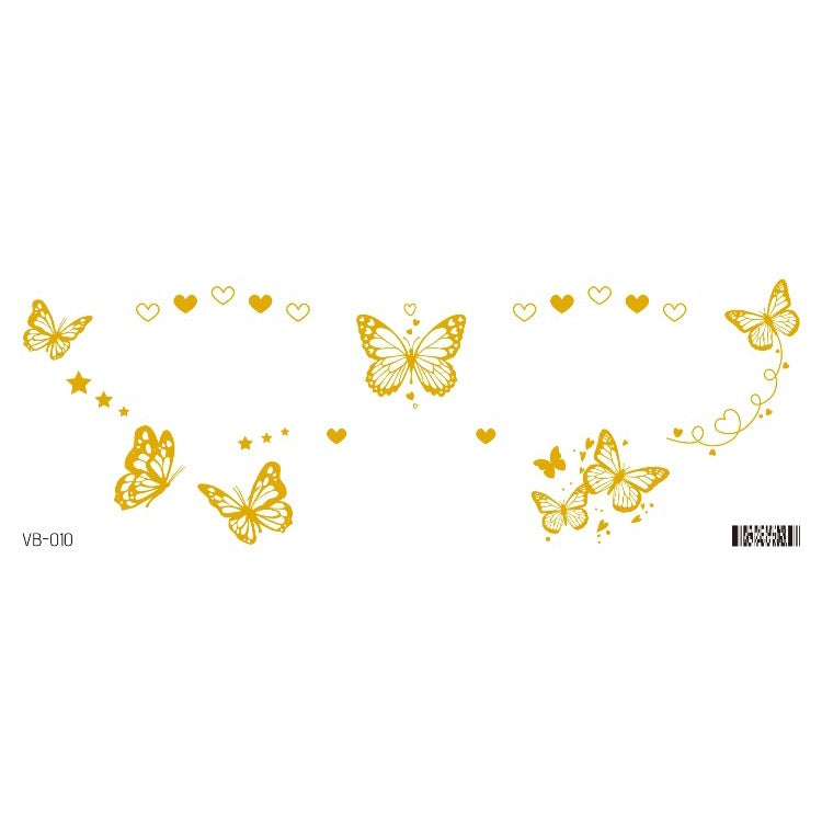 Gold Stickers Beauty Makeup Sweet Makeup Party Concert Gold Face with Waterproof Tattoo Stickers
