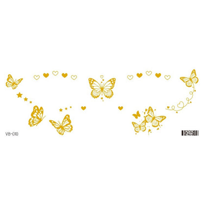 Gold Stickers Beauty Makeup Sweet Makeup Party Concert Gold Face with Waterproof Tattoo Stickers
