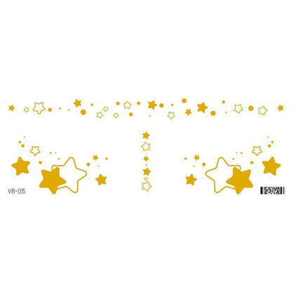 Gold Stickers Beauty Makeup Sweet Makeup Party Concert Gold Face with Waterproof Tattoo Stickers