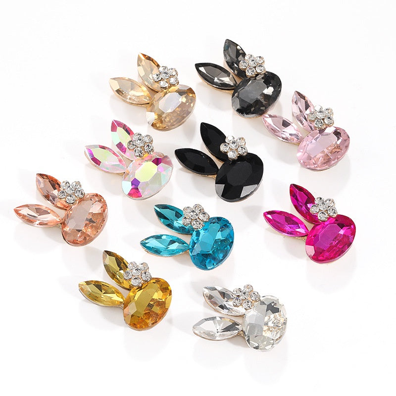 Faship Rhinestone Crystal Bunny Rabbit Pin Brooch Accessories for Easter