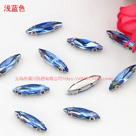 4*15mm Fine Horse Eyes Four Angle Claw Rhinestones Special Shape Crystal Rhinestones Hand Sewn Glass Rhinestones Anti-hook Claw Drill Accessories