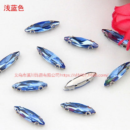 4*15mm Fine Horse Eyes Four Angle Claw Rhinestones Special Shape Crystal Rhinestones Hand Sewn Glass Rhinestones Anti-hook Claw Drill Accessories