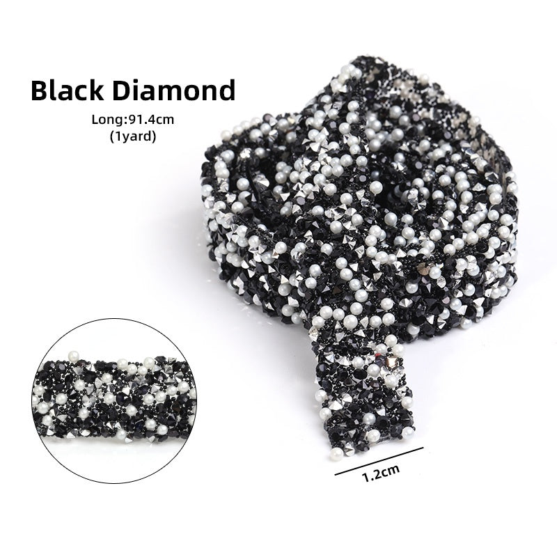 Resin Strip with Costume Rhinestone Strip Patch with Back Rubber Crystal Lace Diy Handmade Jewelry Accessories