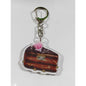 Funny Food Cat Acrylic Keychain Cat School Bag Pendant Transparent Cartoon Gift Keychain