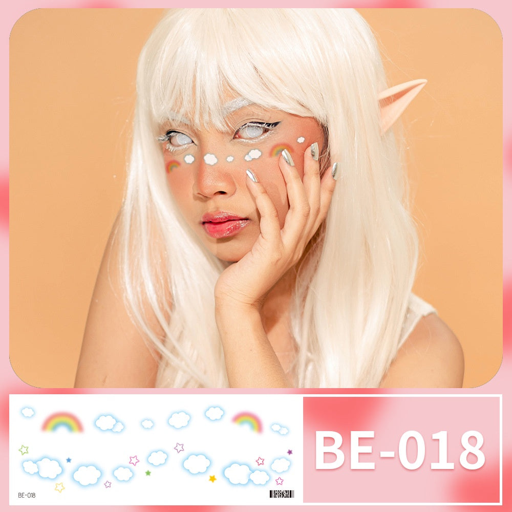 Blush makeup stickers Love Star Tattoo Sticker Cute Girl Face Sticker