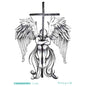 Cool Tattoo with Wings Personality Fashion Fallen Angel Arm Tattoo with Waterproof Tattoo Stickers