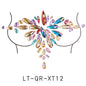 Body Sticker Acrylic Chest Diamond Sticker Women Fake Tattoo Stickers Rave Party Dance Chest Decoration