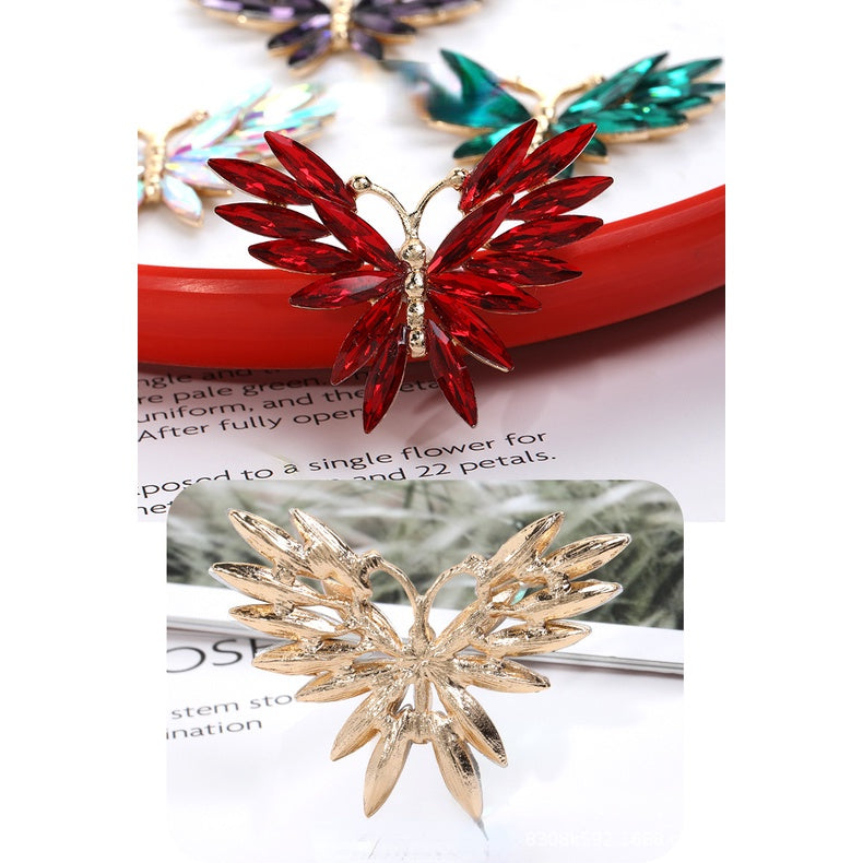 Full of Diamond Crystal Butterfly Alloy Cell Phone Case DIY Crocs Accessories