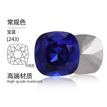 12mm Tip Bottom Special Shape Fat Square Crystal Diamond Tip Bottom Special Shape Glass Diamond Diy Jewelry Accessories Materials