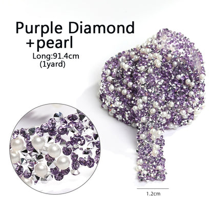 Resin Strip with Costume Rhinestone Strip Patch with Back Rubber Crystal Lace Diy Handmade Jewelry Accessories