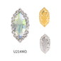 7*15mm 10pcs Navette Shape Rhinestone with Copper Base Rhinestone for Sewing on Clothing