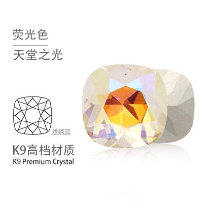 12mm Tip Bottom Special Shape Fat Square Crystal Diamond Tip Bottom Special Shape Glass Diamond Diy Jewelry Accessories Materials