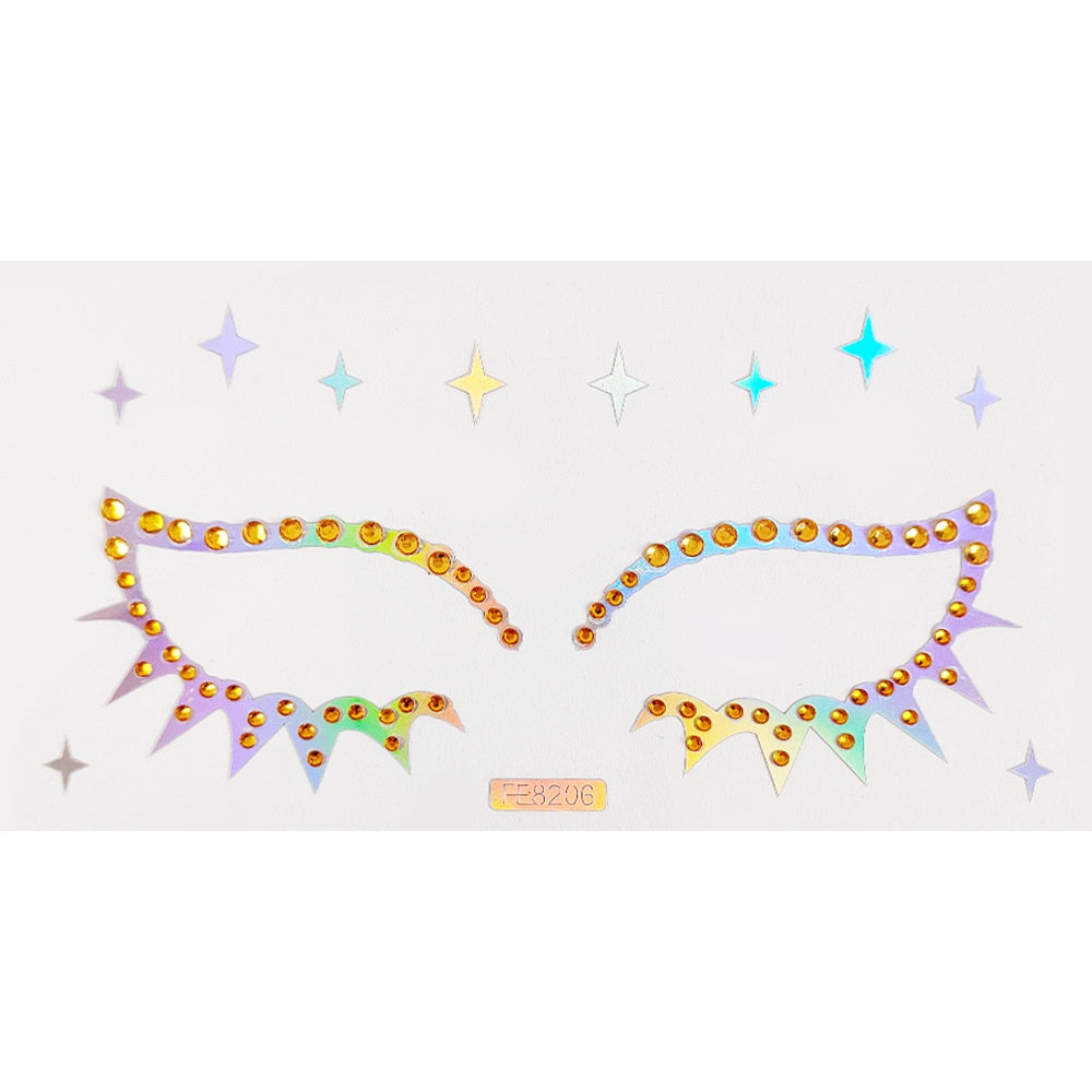 Laser Eye Patch Pearl Rhinestones Eye Acrylic Face Diamond Patch Paper