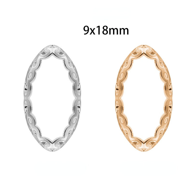 Golden/Silver Nest Shape Bottom/Sew on Rhinestone DIY Jewelry Making/Copper Material
