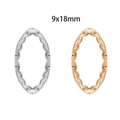 Golden/Silver Nest Shape Bottom/Sew on Rhinestone DIY Jewelry Making/Copper Material